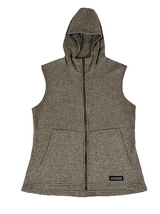 REI Co-Op Beige Full Zip Hooded Vest Pockets Outdoors Hiking Women’s Sz M - Picture 1 of 10