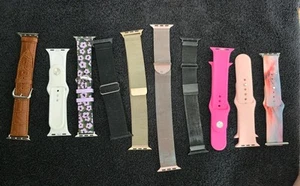 Apple Watch Bands x10 -Blow Out Sale - Assorted Sizes Styles Colors Materials - Picture 1 of 4