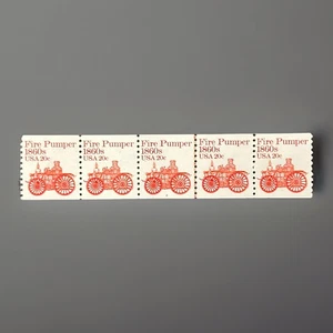 U.S. #1908 Pl#2 Strip Of 5, Well Centered Left Stamp W/ Light Creases - Picture 1 of 2