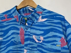 RSVLTS Rocket Power Party Wave KUNUFLEX Short Sleeve Shirt XL Hawaiian Camp Nick - Picture 1 of 7