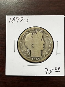 1897-S Barber Half Dollar Nice Coin Key Date - Picture 1 of 2