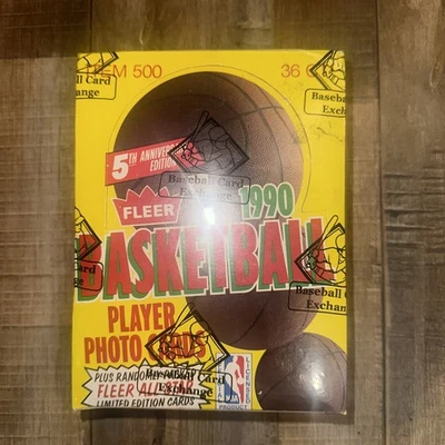 Caja de cera de baloncesto Fleer 1990-91 36 paquetes sellados BBCE Jordan Robinson radiocontrol novato  Foto 1 de 2