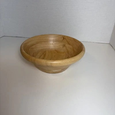 Wooden Bowl  7” X 2 3/4” - Image 1 of 4