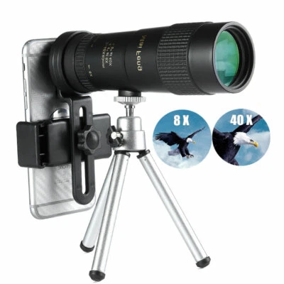 8-40X40 Zoom Monocular Professional Telescope Portable Cell Phone Lens Camera - Image 1 of 4