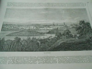 Gravure 1867 - Vue de Stockholm - Picture 1 of 1