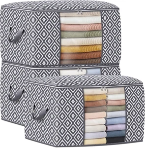 Direct 100L Storage Containers, Large Clothes Storage Bins Foldable Organization - Picture 1 of 12