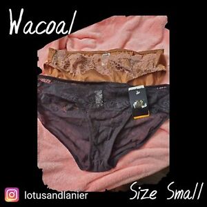 Wacoal Set of 2 Panties Brown/Black Size Small