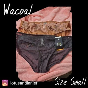 Wacoal Set of 2 Panties Brown/Black Size Small - Picture 1 of 13