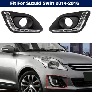 Luces de circulación diurna LED DRL faros antiniebla delanteros para Suzuki Swift 2014-2016 - Imagen 1 de 12