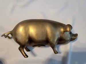 Vintage Messing Sparschwein Mitte des Jahrhunderts 3 Pfund - Bild 1 von 13