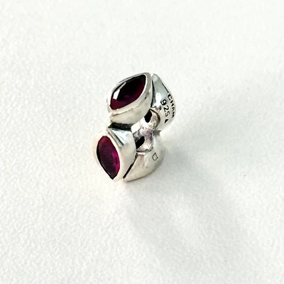 Dije espaciador de circonita cúbica púrpura fucsia marquesa centro de la ciudad de plata esterlina 925 Chamilia Foto 1 de 4