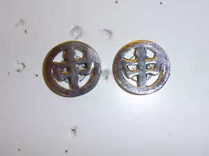 b1002p WW2 CNAC Chinese National Aviation Corporation collar devices pair R12D - Picture 1 of 3