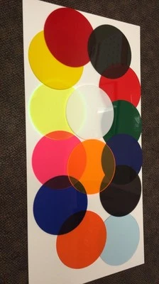 SIBE AUTOMATION FLUORESCENT Acrylic Plexiglass 1/8" Plastic Sheet Circle Diameter