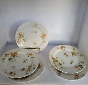 Lot 5 Haviland Limoges France Autumn Leaf Schleiger  Bread Butter Plates 6 3/16” - Picture 1 of 7