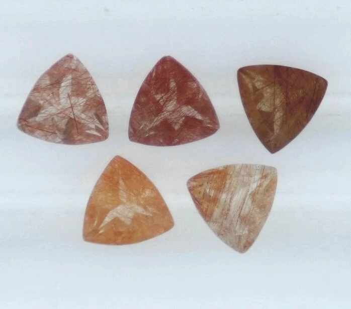 CUARZO RUTILADO MARRÓN ROSADO 6 MM CORTE BILLÓN TODO NATURAL VENDIDO POR PIEDRA F-483 Foto 1 de 1