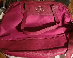 31 Thirty One Bags Large Jewell Tote Purse Laptop Pink With Blessed Embroidery - Picture 1 of 17