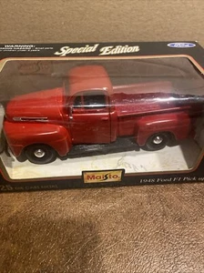 Diecast Maisto 1948 Ford F1 Pickup 1/25 Scale NIB red #31935 - Picture 1 of 7