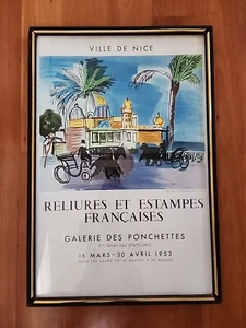 Stampa Poster Litografico Vintage 1953 Raoul Dufy BELLA FRANCIA - Foto 1 di 9