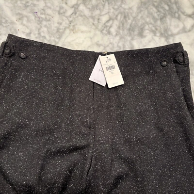 Брюки J. Jill размер 12 черные пятнистые шерстяная смесь широкие штанины. Новый с Ярлыками / новый - Изображение 1 из 4