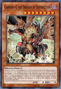 YUGIOH GANDORA-G THE DRAGON OF DESTRUCTION SECRET RARE NEAR MINT 1ST LEDE-EN001 - Picture 1 of 1