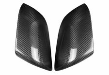 Gloss Real Dry Carbon Fiber Side Mirror Rearview Cap Covers Fits 17-22 Model 3
