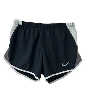 Nike Womens Small Dri Fit 10K Black White Lined Running Shorts Athletic Workout - Picture 1 of 6