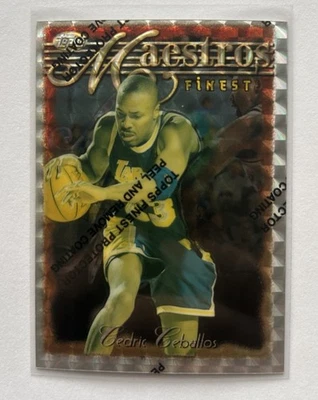 1996-97 Topps Finest Maestros refractor con revestimiento - Cedric Ceballos #102 Lakers Foto 1 de 2