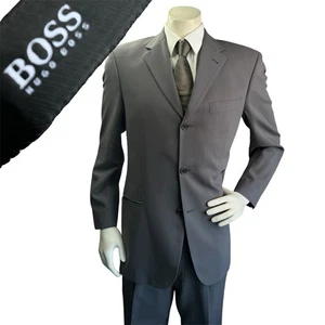Traje HUGO BOSS Einstein/Sigma Hombre 38R 30x31 100% Lana Virgen Diseñador Hecho en EE. UU. - Imagen 1 de 20