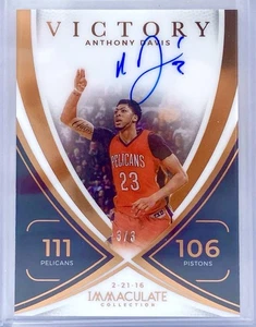 2024-25 Immaculate Victory Anthony Davis On Card Auto 3/3 = 1/1 Rare! - Bild 1 von 2