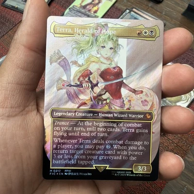 Terra, Herald of Hope (Borderless) (Surge Foil) Commander: Final Fantasy Foil - Image 1 of 4