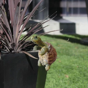 Tortoise Plant Pot Hanger Hanging Turtle Statue Figurine Decorative Resin - Picture 1 of 7