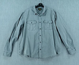 Lucky Brand Shirt Men's 2XL Gray Saturday Stretch Regular Fit Long Sleeve Pocket - Picture 1 of 10