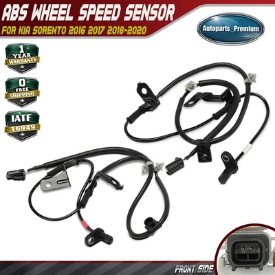 Par de sensores de velocidad de rueda ABS delanteros con arnés de cableado para Kia Sorento 2016-2020 Foto 1 de 4