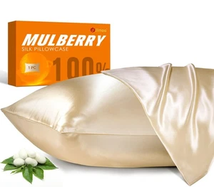 100% Maulbeerseide Kissenbezug für Haar und Haut, 22 Momme Reine Naturseide P... - Bild 1 von 8