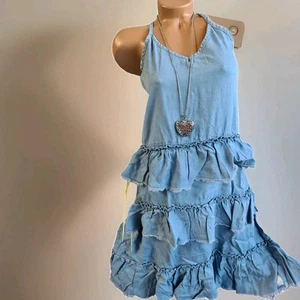 Kleid Jeanskleid Optik Only Gr. 34 bis 40 Blau Lyocell (701) NEU - Bild 1 von 6