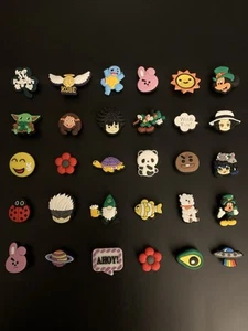 Lot Of 30 Assorted Cartoon & Animal Themed Shoe Charms Decoration For Crocs - Picture 1 of 2