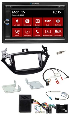 Blaupunkt Bluetooth DAB 2DIN USB DVD Lenkrad Autoradio für Opel Adam ab 2013 Cor - Bild 1 von 4