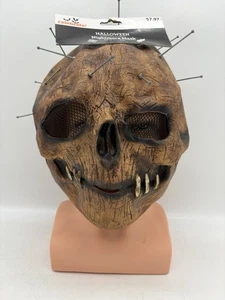 New Halloween Nightmare Mask Face Head w/Nails Spikes Adult One Size Costume - Picture 1 of 6