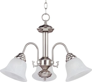 Maxim 2697 Malaga 20"W 3 Light Chandelier - Nickel - Picture 1 of 1
