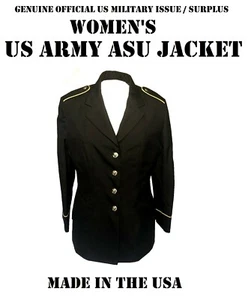 WOMEN'S 10WP US ARMY MILITARY SERVICE DRESS BLUE BLUES ASU UNIFORM COAT JACKET - Picture 1 of 12