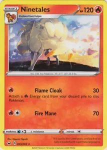 x4 Ninetales - 023/202 - Rare Pokemon SS01 Sword & Shield Base M/NM - Picture 1 of 1