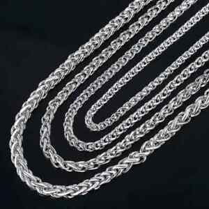 Men's Stainless Steel Necklace Basket Braided Chain Titanium Steel Necklaces