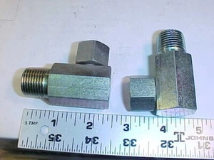 2 neue 1501-08-06 Hydraulikverschraubung 1/2" Außenrohr x 3/8 Innenrohr Schwenkbogen - Bild 1 von 5
