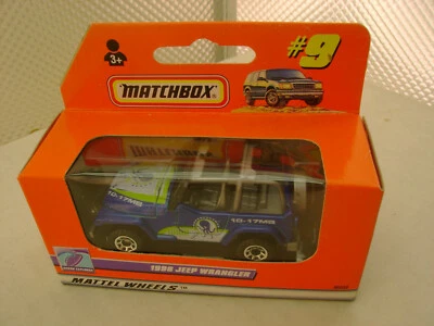 1999 MATCHBOX SUPERFAST #9 1998 JEEP WRANGLER 10-17MB NEW IN BOX - Image 1 of 3