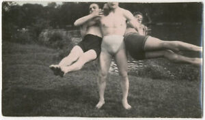 4 Photos Hommes Torse Nu Gay interest Vers 1930/60