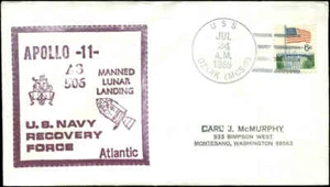 7/24/69 USS Ozark MCS-2L Apolo 11 Marina de los EE. UU. Fuerza de Recuperación Atlántico - Imagen 1 de 1