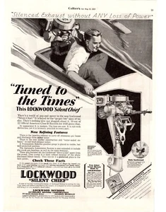 1929 Lockwood Silent Chief "Tuned to the Times" einseitige Druckanzeige - Bild 1 von 1