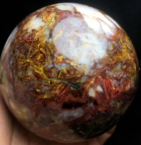 753g WOW! NATURAL RARE PIETERSITE CRYSTAL Pietersite SPHERE BALL HEALING #125 - Picture 1 of 12