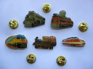 VINTAGE LOCOMOTIVES TRAINS STEAM TRAIN BR RAILWAY ENAMEL NEW PIN BADGE JOB LOT - Picture 1 of 8