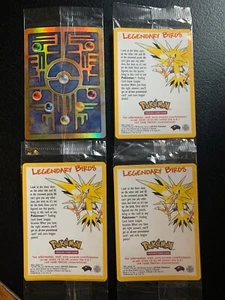 Ancient Mew & Legendary Birds Set, 2000 Movie Promo Factory Sealed 4 Card Set - Bild 1 von 6